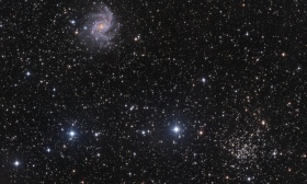 La galaxie du feu d’artifice : ngc 6946 et l’amas : ngc 6939