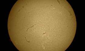 Disque du soleil en h-alpha 09/04/2026